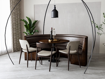 American dining table and chair combination model