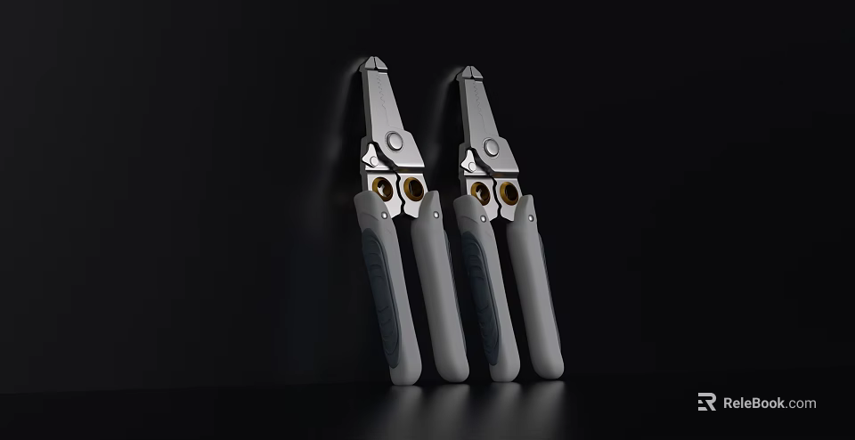 High Quality Professional Hardware Pliers with Ergonomic Handles and Metal Construction Design 3d model