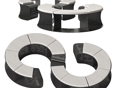 Modern outdoor shaped rest stool model