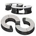 Modern Outdoor Chairs With Circular Modular Stone Seating Design For Patio