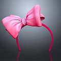 Decorative Ornament Set With Pink Bow Hairband Stylish Design For Decorative