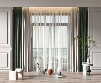 Modern Curtains 3d model