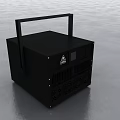 Black Portable Industrial Device With Handle Cooling Vents And Control Panel 3d model