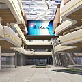 Modern Hospital Building Design With Glass Facade High Rise And Green Landscape