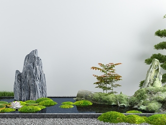 Courtyard landscape 3d model