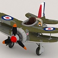 cartoon fighter plane 3d model