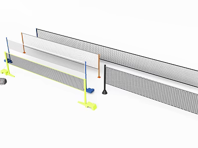Durable Sports Equipment With Colorful Mesh Barriers For Athletic Training Fields 3d model