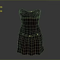 Crimson Character Costume With Black Belt And Golden Rivets Design