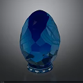 Blue Crystal Egg Shaped Decorative Household Item With Shiny Surface And Elegant Design