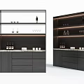 Modern Wine Cabinet Interior Design With Glass Shelves Wine Bottles And Glassware