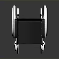 Modern Wheelchair With Black Seat White Frame Armrests And Large Wheels