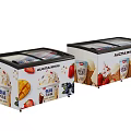 AUCMA Double Commercial Display Freezers With Ice Cream Fruit Patterns
