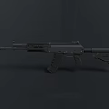Modern Tactical Rifle With Black Finish Magazine Grip And Barrel Design