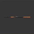 Black And Orange Tactical Rifle 3D Model With Modern Design And Reflective Surface