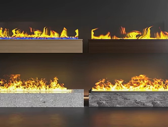 Electronic fireplace Modern fireplace 3d model