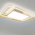 Light luxury ceiling lamp square three group ceiling lamp 3d model