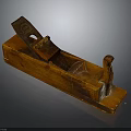 Vintage Wooden Carpentry Plane With Traditional Design And Metal Blade Handle