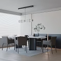 Modern dining table 3d model