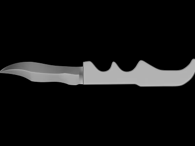 Tactical Weapon Design Featuring Sharp Blade Serrated Edge And Ergonomic Handle 3d model