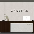 Modern medieval front desk company front desk beauty salon front desk office front desk medieval front desk image wall 3d model