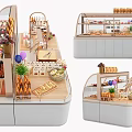 Modern Showcase Bakery Showcase Shelf 3d model