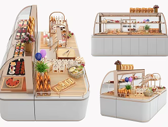 Modern Showcase Bakery Showcase Shelf 3d model