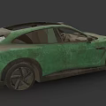 Green Modern Car With Sleek Aerodynamic Design And Alloy Wheels