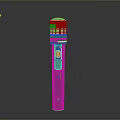 Household Microphone For Daily Use With Gray Body And Red Button