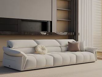 Modern three-seat sofa 3d model