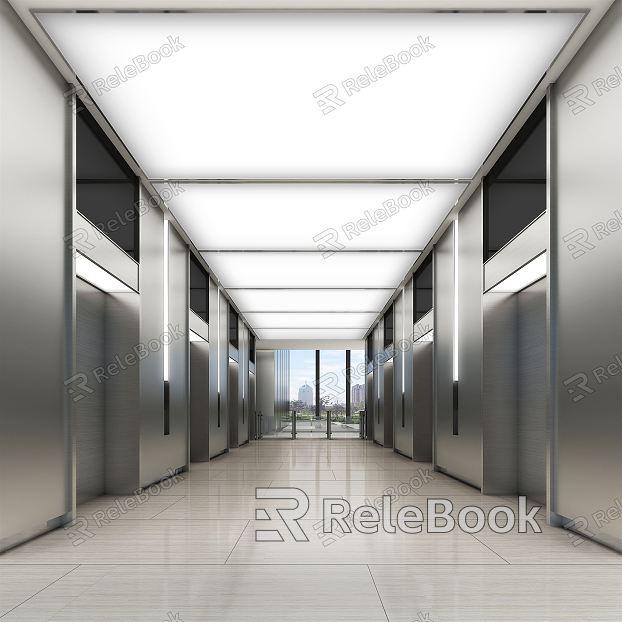 modern elevator hall model