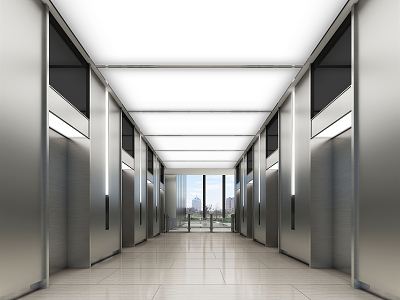 modern elevator hall model