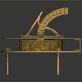 Brass Industrial Equipment With Roman Numerals And Decorative Anchor Design