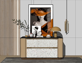 Modern Entrance Cabinet 3d model