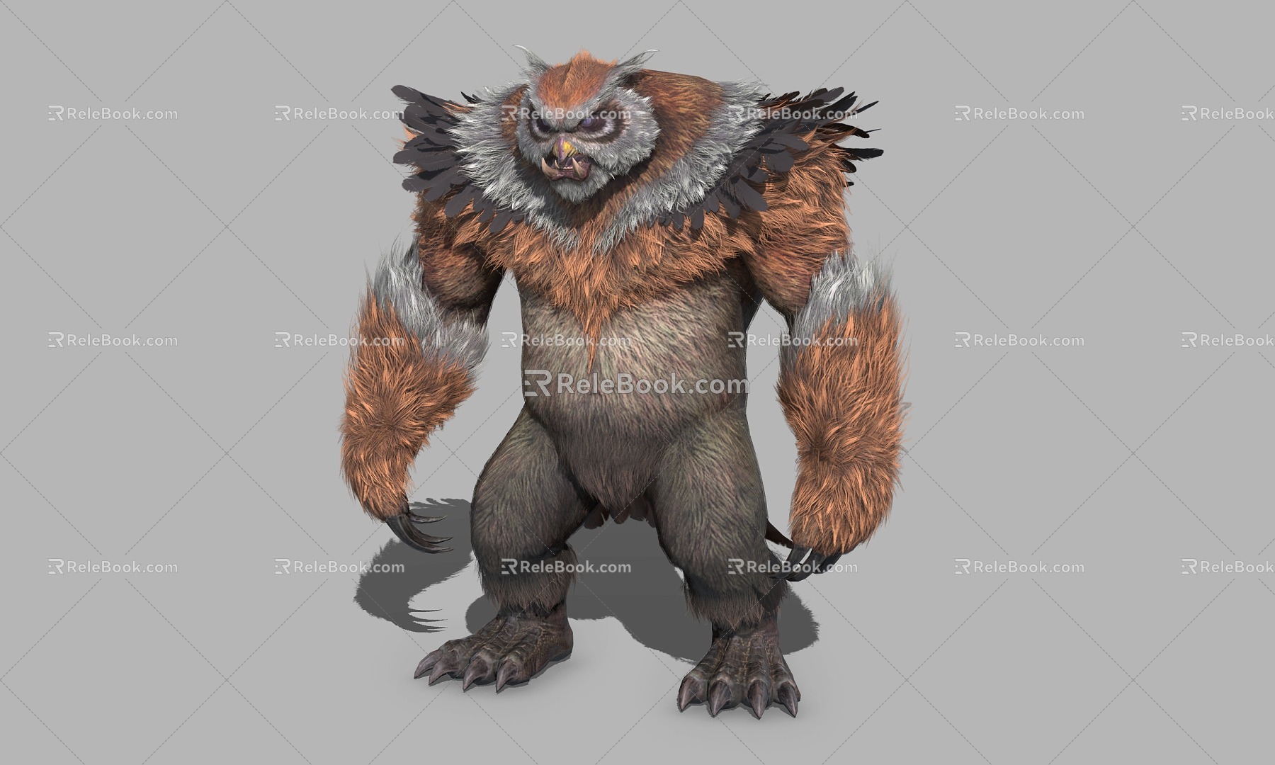 Birdman Warrior Fur Clan 3d model