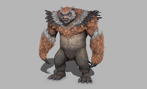 Birdman Warrior Fur Clan 3d model