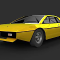 Yellow Sports Car Exterior With Streamlined Design And Black Accents