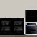 Modern Black Built in Kitchen Appliances With Sleek Design For Home Kitchen