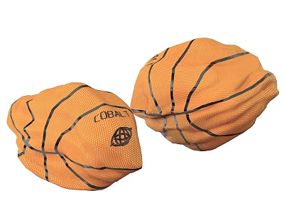 High Quality Orange Basketballs With Black Lines And COBALT Logo Sports Equipment 3d model