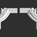 Decorative White Corner Moldings With Intricate Carved Floral Patterns For Architectural Interior Decoration