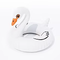White Swan Shaped Inflatable Swim Ring For Summer Water Sports Activities Gear
