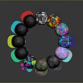 Assorted Colorful Patterned Baseball Caps With Various Styles In Circular Arrangement