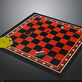 Red And Black Checkerboard With Yellow Hexagon White Square Black Circle And Orange Item