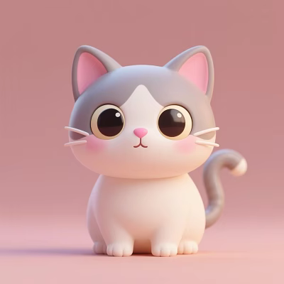 Cat Kitty Kitty Kitty Kitty Kitten Cute Kitten Kitten Ornaments Modern Cat Decompression Kitten Mini Kitten Ceramic Creative Simulation 3d model