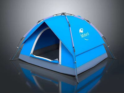 Marmot Blue Outdoor Camping Tent with Open Dome Design and Spacious Interior Space 3d model
