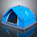 Marmot Blue Outdoor Camping Tent with Open Dome Design and Spacious Interior Space