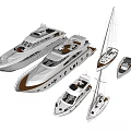 Luxury Yachts Featuring Various Sizes Sailing and Motor Models in Elegant Design