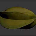 Fresh Ripe Yellow Starfruit Sliced Displaying Inner Texture On Gray Background