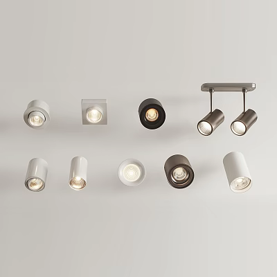 Modern Downlights And Spotlights With Various Designs For Home Ceiling Lighting 3d model