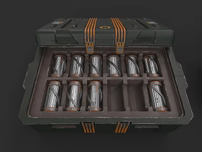 Military Wind Low Polygon Storage Box PBR Texture Weapon Box 3d model