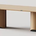Maurice dining table solid wood dining table 3d model